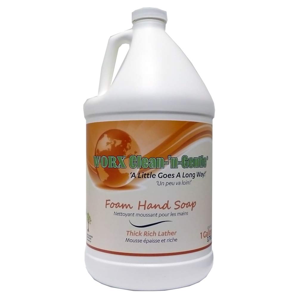 Worx Clean-'n'-Gentle Foam Hand Soap 1 gal. (3.78 L.) for use in Industrial, Commercial and Residential applications.: Beauty