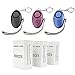 HXDZFX Emergency Personal Alarm,135DB Self-Defense Electronic Device Security Alarm Keychain With LED Light for Women Kids Girls Elderly Safety - 3 Pack (Black+Blue+Purple)