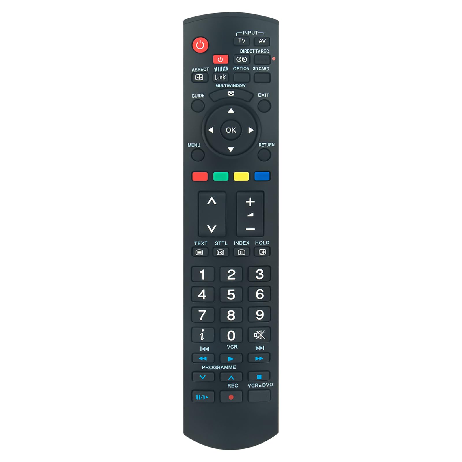 AULCMEET N2QAYB000114 New Replacement Remote Control fit for Panasonic LCD TV TH-37PX80BA TH-37PX80EA TH-42PX80BA TH-42PX80EA TH-42PX81FV TH-42PZ80B TH-42PZ80BA