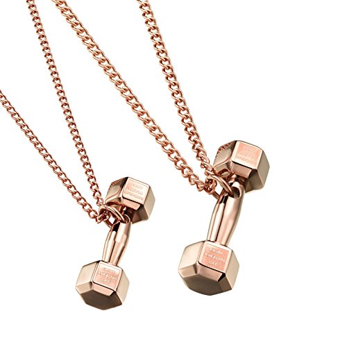 316l Stainless Steel Dumbbell Pendant Necklace For Men And Women