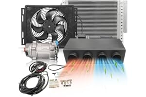 MIELIGO 12000 BTU Universal Under Dash AC Kit Cooling & Heating, 12V Electric Air Conditioner DC Air Conditioning,12 Volt A/C Kit System for Classic Car RV Van Truck Tractor Pickup