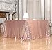 PartyDelight Sequin Tablecloth Rose Gold Sparkly Table Cloth Overlay Square 70