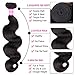 VRVOGUE Brazilian Body Wave 3 Bundles of Brazilian Virgin Hair Grade 7A 100% Unprocessed Human Hair Weave Extensions Natural Color