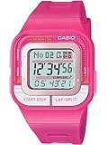 Casio Women's SDB100-4A Pink Resin Quartz Watch with Digital Dial