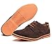 DADAWEN Men's Classic Suede Leather Oxford Dress Shoes Business Casual Shoes Brown US Size 10