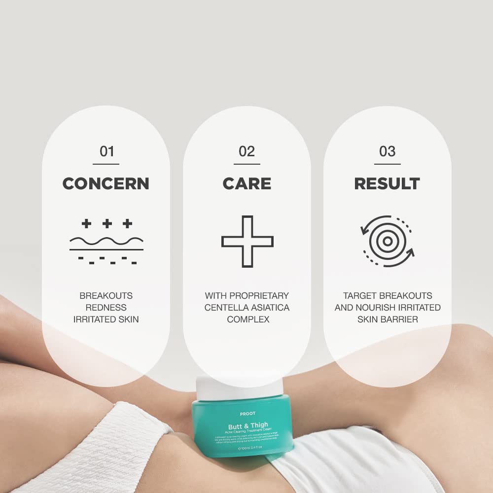 Butt & Thigh Scrub Wash + Butt & Thigh Acne Spot Cream Bundle | Butt Acne Cream and Exfoliating Scrub for Acne, Ingrown Hair and Bikini & Razor Bump | Calming and Soothing Natural Formula