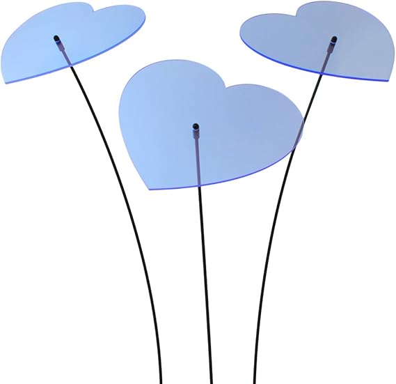 SUNPLAY "Sonnenfänger Herzen" in BLAU, 3 Stück je 20 cm Durchmesser im