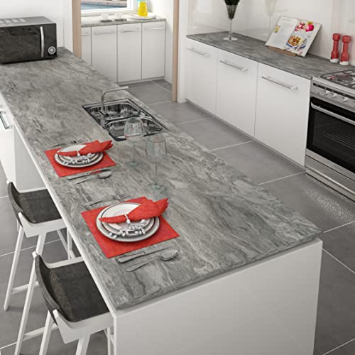 Gray Marble Paper Granite Peel and Stick Wallpaper Matte SelfAdhesive