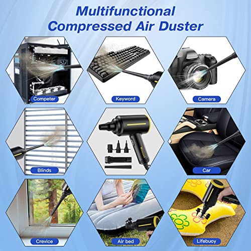 Compressed Air Duster, 500watts Electric Air Duster for Computer