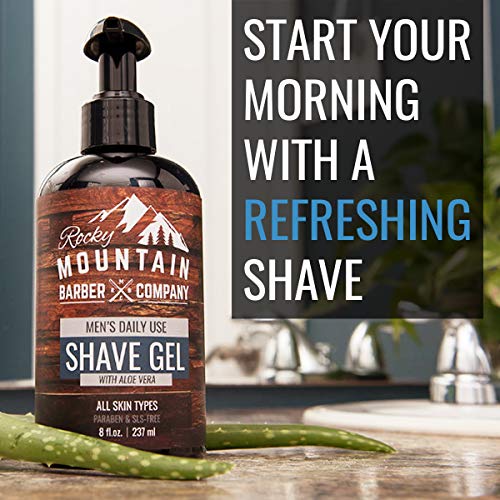 Men's Shave Gel - Clear Shaving Gel So You Can See Where You Are Shaving - For All Skin Types - Use with all Razor Types- 8oz - Thumbnail 7