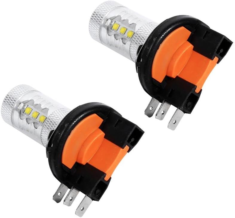 Qiilu 2pcs Daytime running lights White 80W 1200LM H15 LED Bulbs for Signal lights front headlights, headlights - Image 4