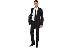 Offstream Men's Party Costume - 2 Piece Solid Color Outfit for Halloween Party with Jacket - Pants & Tie…