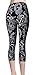 VIV Collection One Size Print Capri Leggings, Floral Skulls