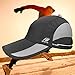 OMECHY Quick Dry Sport Caps Outdoor Baseball Cap Summer UV Protection Sun Hat,Grey