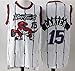 Mens Toronto Raptors Vince Carter #15 Throwback Basketball Jersey White XXL