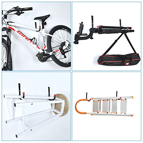 Heavy Duty Wall Mount Hooks Garage Storage Hanger Wall Mounted Organizer Multi-Tools Hanger Holder Utility Hooks 6 Pack - Thumbnail 2