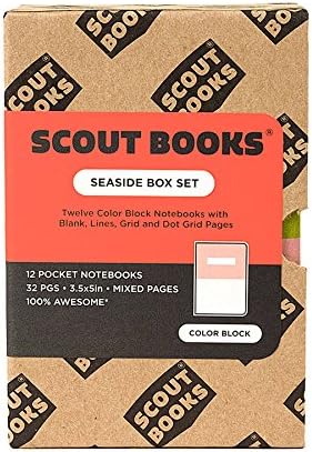 Scout Books Color Block Seaside Box Set 12-Pack (3.5" x 5")