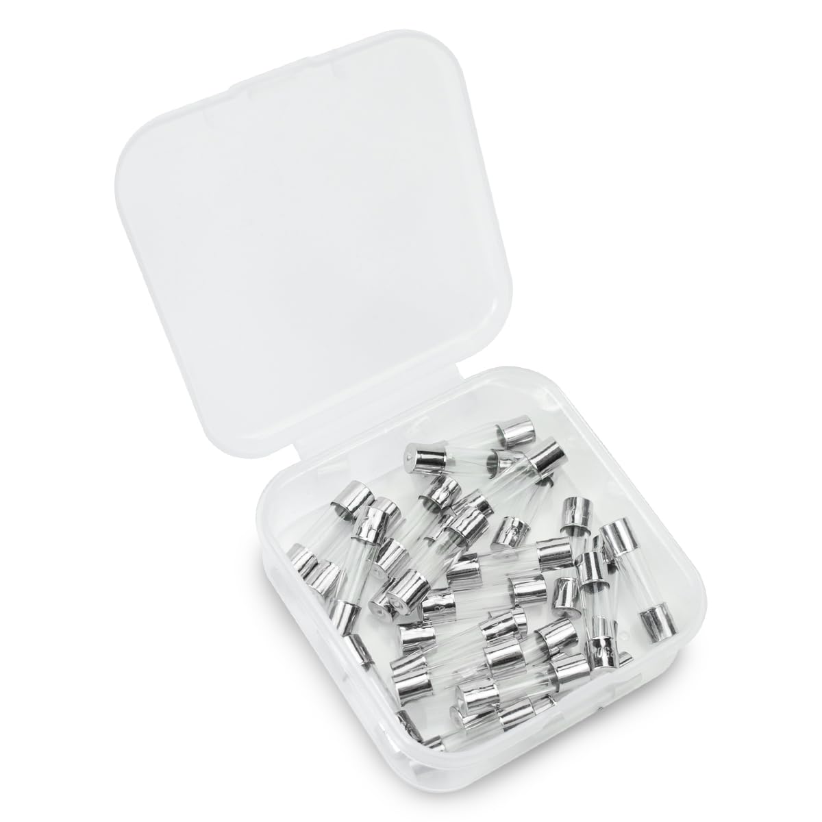Innfeeltech 25pcs Slow Blow Glass Fuses 5 * 20mm 250V 1.25A Slow Tube Fuse Assortment Kit