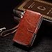 F FORITO LIN-00236 Joopapa PU Leather 2 in 1 Magnetic Wallet Credit Card Holder iPhone 5S/5 Wallet Flip Case Cover with Built-in 6 Card Slots, Brown