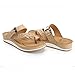 Alexis Leroy Women's Comfort Wedge Heel Sandals Thong Buckle Flip Flops