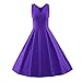 iLover Women's Classic Vintage Audrey Hepburn Style Rockabilly 1950's Evening Party Wedding Dress