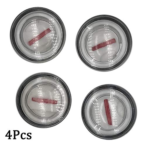 NGe 38mm(1-1/2") Thread Oil Sight Glass, Air Compressor Fittings Plastic Liquid Level Sight Glass 4Pcs