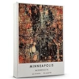 Minneapolis Map Poster, Minnesota Map Art