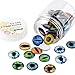 PH PandaHall 25mm Evil Eye Glass Cabochons, Mixed Color Dragon Eyes Cat Owl Glass Dome Half Round Gems for Photo Dome Pendant Trays Blanks Halloween Decor, 50pcs