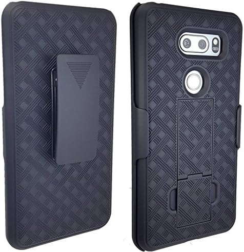LG V30 Case With Belt Clip Kickstand Combo Shell Holster Rugged Slim Design ( Pluto 9 )