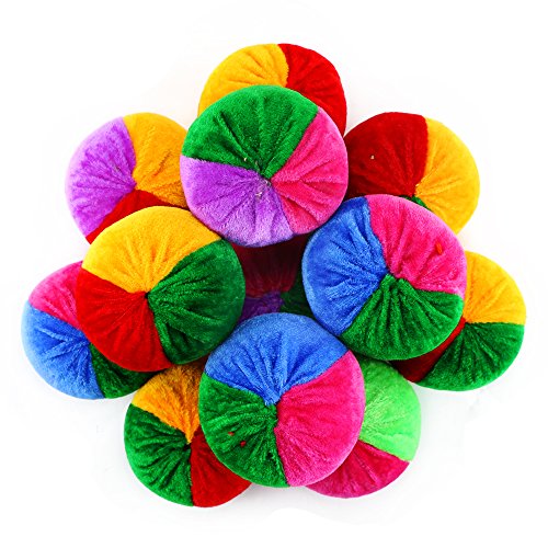 Neworkg 12 Pack Soft Velvet Bean Bags - 3 inches - Fun Sports Game Bean Bag Carnival Toy Bean Bag Toss Game
