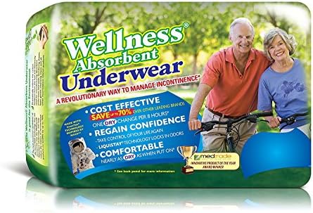 Wellness Briefs Highly Absorbent Premium Adult Pull-Up Diapers / Underwear with NASA inspired Multi Layer Technology (XXL)