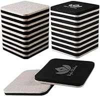 Liyic 20 Pack 3in.Square Felt Sliders for Hard Surfaces-Felt Furniture Sliders - Heavy Duty Sliders - Reusable Hardwood Floor Sliders -Furniture Moving Sliders-Sofa Sliders Gliders Glides Movers