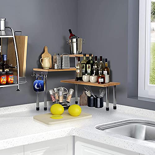 2-Pack Shower Caddy, Arolife Well Mounted Aluminum Shower Organizer with Adhesive, Traceless Bathroom Shelf for Toilet, Dorm and Kitchen