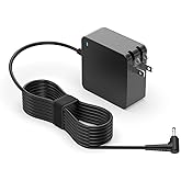 Superer Charger Fit for Lenovo Laptop, Ideapad 1 3 5, Slim 3 5 7, S340 S145 330 320 310, Flex 5 4 14 15, V14 V15 V17, Upgraded Version, Foldable Plug, Lengthened Power Cable, Charging Light, 65W 45W