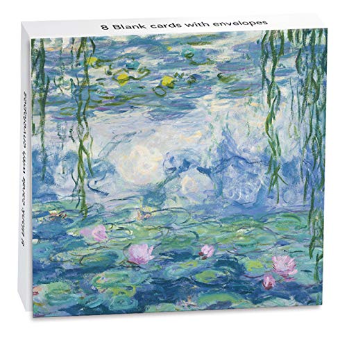 Museums & Galleries Pack of 8 Artistic Blank Cards and Envelopes From Waterlilies, Oil on Canvas by Claude Monet (1840-1926) - (MG-340296ERJ)