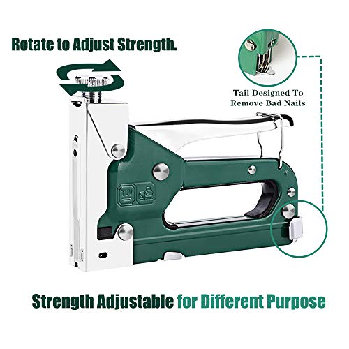 Craftsboys Staple Gun, 3 in 1 Manual Nail Gun with 3000 Staples - Heavy Duty Gun for Upholstery, Fixing Material, Decoration, Carpentry, Furniture