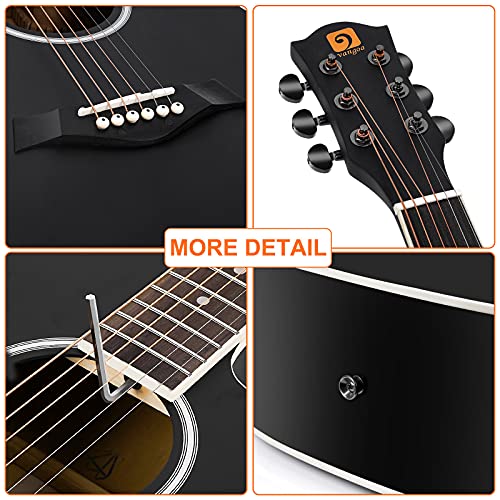 Vangoa Acoustic Guitar, 41 Inch Cutaway Acoustic Guitar for Beginners