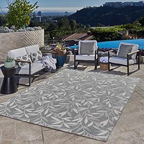 Gertmenian 21270 Outdoor Rug Freedom Collection Coastal Themed Smart Care Deck Patio Carpet 5x7 Standard, Willow Leaf… 51jN43wB8aL