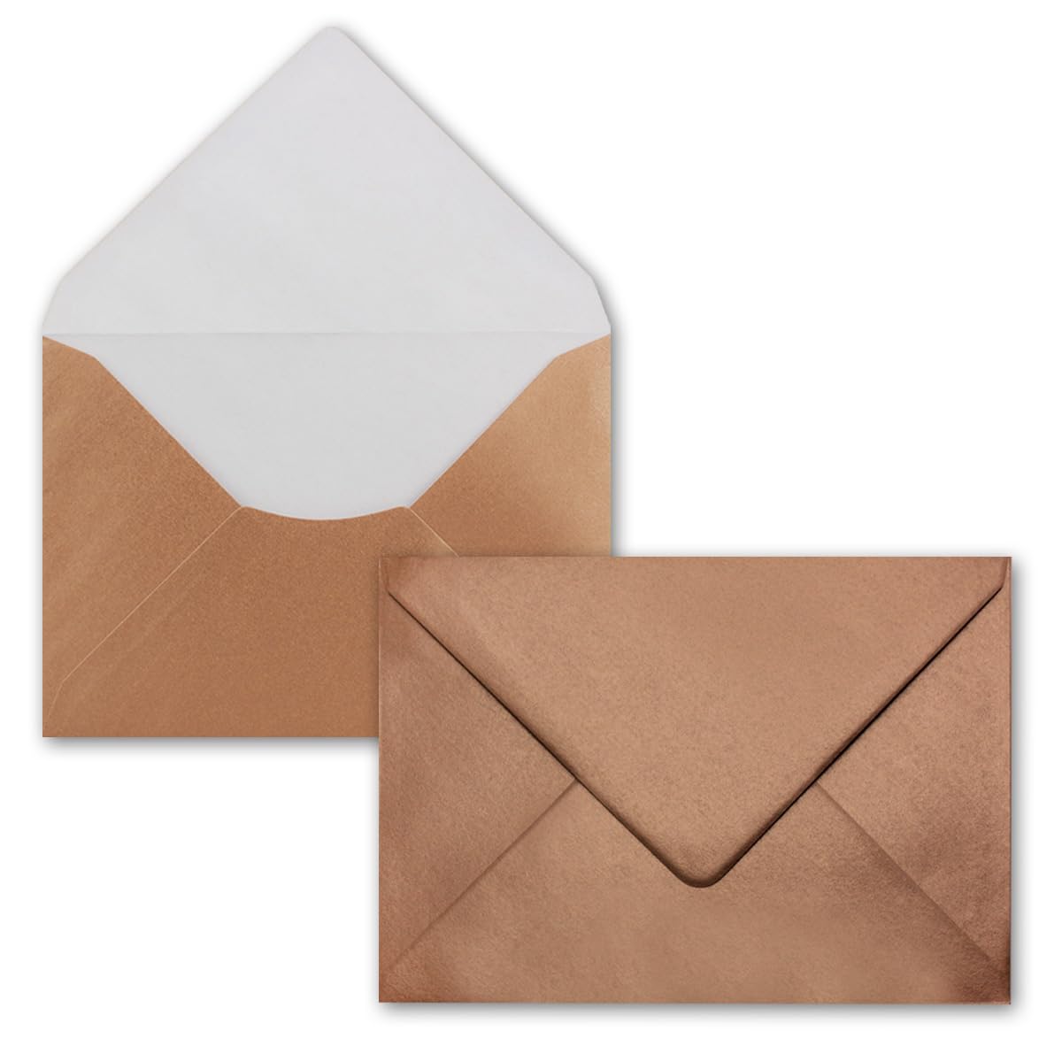 FarbenFroh by GUSTAV NEUSER 50x envelopes B6-17.6 x 12.5 cm copper wet glue with pointed flap 90 g/m² for wedding, greeting cards, invitations