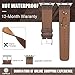 top4cus Genuine Leather Band iwatch Strap Compatible with Apple Watch Series 6, SE, 5, 4, 3/2/1 and Sport Edition, Stainless Steel Clasp (42/44/45mm, Retro Brown)