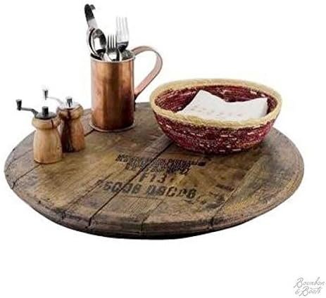 Reclaimed Bourbon Barrel Lazy Susan