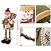 Sumind Christmas Sitting Snowman Tabletop Doll for Christmas Centerpieces Table Fireplace Decor Ornament Home Party Decoration Xmas Figurines