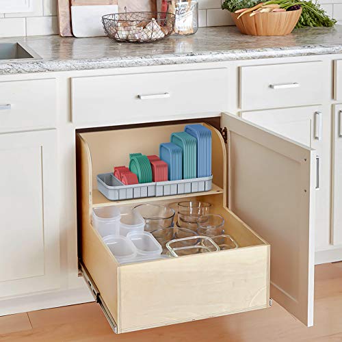 Expandable Food Container Lid Organizer, Extra Large Plastic Lid