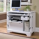Home Styles 5530-19 Naples Compact Office Cabinet, White Finish