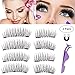 Magnetic lashes 3 Magnets Natural Full Eye Triple Magnetic Eyelashes Ultra Thin Magnet Lashes (2 Packs)
