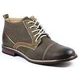 Ferro Aldo MFA-506013 Brown # 207 Men's Lace Up Cap Toe Dress Ankle Boot Shoes