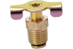 Milageto 1/4" NPT Brass Drain Valve Air Compressor Tank Petcock Water Drain Valve 30x24mm