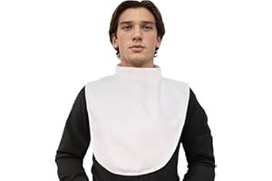 Auroeyfairy Priest Clergy Tab Collar Unisex Costume Pastor Bib Dickey for Clerical Shirt