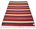 El Paso Designs Traditional Mexican Blanket | Artisanal Boho Blanket | Authentic Hand Woven Serape Perfect for Camping, Yoga, Beach, Picnic or Home Decor | (Red)