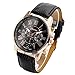 Top Plaza Fashion Women's Analog Watch, PU Leather Band Rose Gold Tone, Black+White, Pack of Two